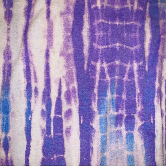 🔲LULAROE Blue Purple & Lavender Print Dress "IRIS" size Large - Picture 6 of 7